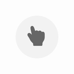 Poster - Touch gesture hand tap icon vector sign