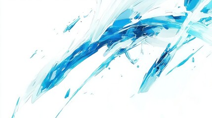 Poster - Dynamic blue streaks evoke a sense of speed and energy. Ideal for website backgrounds, digital art, or abstract prints.