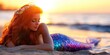 © Brian - friendly mermaid woman on the beach
