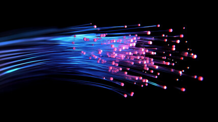Poster - Optic cable installation workflow showcasing fiber optic technology. Generative AI
