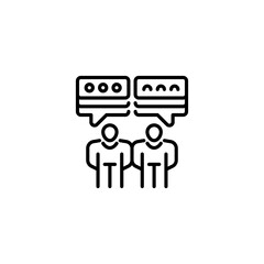 Poster - Open Dialogue line icon. Universal creative premium symbol. Vector sign icon logo template. Vector illustration