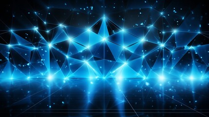 Poster - Vibrant lights and geometric patterns create a mesmerizing visual experience. Generative AI