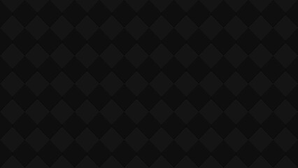 Poster - Seamless pattern of gray and dark grey rhombus or diamond shapes on black background. Abstract high resolution full frame tiled background in black and white.