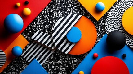 Aufkleber - Abstract geometric illustration showcases vibrant wheel of fortune composed of various polygons and sharp lines against white background. dynamic design emphasizes modern artistry.