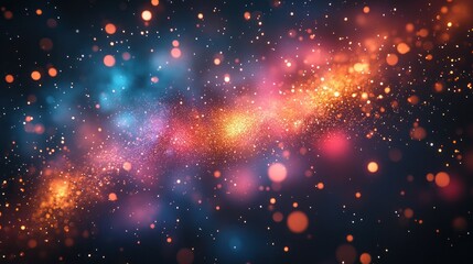 Poster - vibrant fireworks display celebration light up the night sky