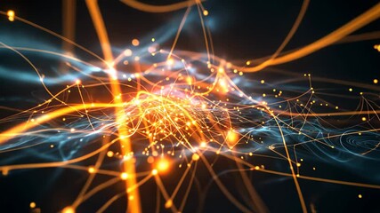Poster - Glowing circuits merge into a neural network, creating a vibrant and interconnected web that showcases the evolution of technology and artificial intelligence in a futuristic landscape