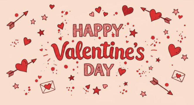 Handwritten Valentine's Day Card Design