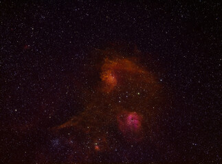 Wall Mural - A colorful glowing nebula in deep space