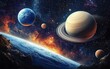 © btiger - Surreal Cosmic Scene of Planets and Stars in a Vast Universe