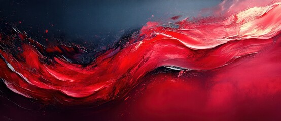Aufkleber - abstract vibrant red black gradient flowing composition soft focus high contrast light dynamic blur 
