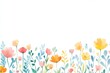 © Maxim Borbut - Abstract spring flowers in a watercolor style, set against a spacious background for copying and design purposes, created using .
