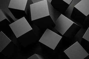 Aufkleber - Black and White Abstract Art with Shapes