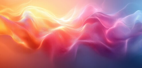 Poster - Dreamy Abstract Gradient Background Soft Pastel Hues Ethereal Impressionist Art Design
