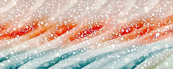 Poster - Colorful Waves and Bubbles Abstract Background with Soft Textures and Fluid Patterns Ideal for Artistic and Creative Projects