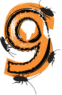 Number 9 filled with cockroaches and bugs.
