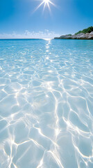 Wall Mural - sunny ocean water background illustration