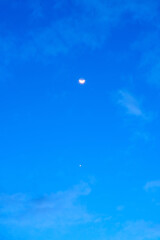 Wall Mural - venus appeared beside a crescent moon