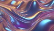 © Mehbubakhatun - Futuristic Abstract Holographic Waves in Transparent Plastic 3D Render
