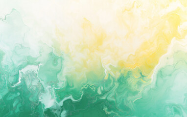 Wall Mural - Blurred background of green, yellow, and white colors for a spring or summer nature concept. Abstract blurred bokeh in pastel colors with copy space. 