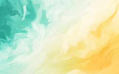 Wall Mural - Blurred background of green, yellow, and white colors for a spring or summer nature concept. Abstract blurred bokeh in pastel colors with copy space. 