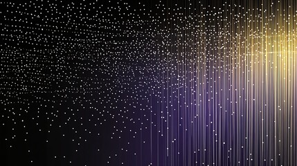 Aufkleber - Starfield Digital Artwork with Horizontal and Vertical Lines in a Golden Purple Light : Generative AI