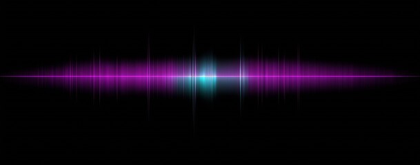 Poster - Vibrant Purple and Blue Audio Waveform on Dark Background : Generative AI
