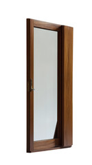 Wooden door with glass panel, modern design and elegant style