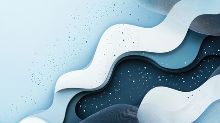  - Pastel blue abstract background featuring flowing curves and pixelated elements for a calming and modern design aesthetic