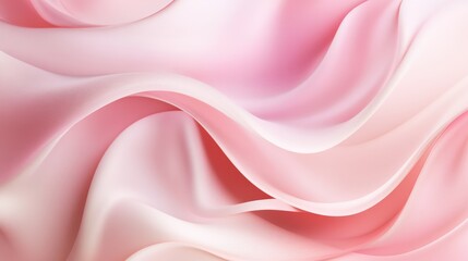 Poster - Soft pink abstract background with flowing pastel fabric textures for elegant design and branding purposes