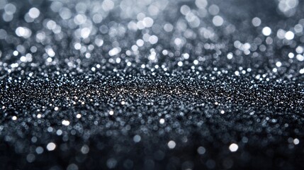 Poster - Silver and White Bokeh Sparkling Lights Abstract Texture for Festive Winter Invitations or Greeting Cards Background Design
