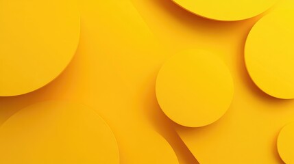 Poster - Vibrant abstract yellow shapes overlapping on a minimal backdrop perfect for design principles modern aesthetics and creative concepts