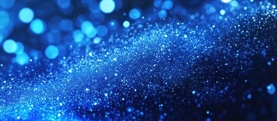 Fototapete - 3D Digital Signage Background with Metallic Particle Effects and Empty Space for Custom Text or Branding