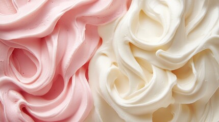 Poster - Soft cream and pink swirling texture for decorative backgrounds suitable for web design templates, brochures, and elegant presentations
