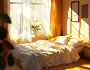 Canvas Print - Sunny Bedroom