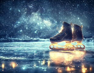 Poster - Winter Ice Skates