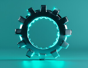 Sticker - Glowing Cogwheel