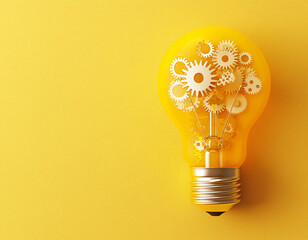 Sticker - Idea Gears Lightbulb