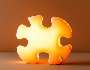 Wall Mural - Glowing Puzzle Piece