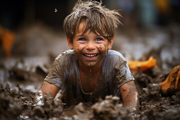 tactile and sensory qualities of mud, with its delightful messiness and inherent playfulness, embody