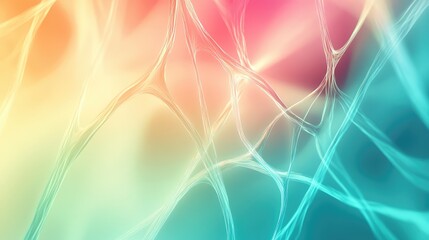 Poster - Abstract glowing neural pathways symbolizing AI-powered decision-making in business analytics on a futuristic gradient background. Copy space included.