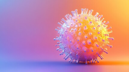 Poster - A futuristic nanotechnology chip glowing in intricate patterns on a gradient background, symbolizing innovation. Copy space on one side.