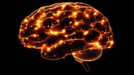 Poster - A glowing digital brain symbolizing AI's role in education, with virtual reality elements and ample room for copy.