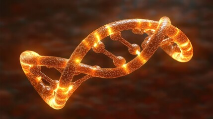 Poster - A glowing DNA strand intertwined with AI neural pathways on a futuristic gradient background, leaving room for clean copy space.
