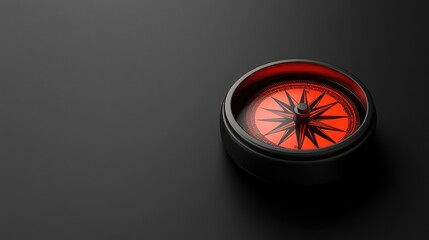 Poster - A glowing ethical compass symbolizing the balance of AI technologies with moral principles, displayed on a clean background with copy space.