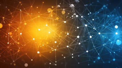 Poster - A glowing matrix of AI algorithms balanced by ethical filters, visualized over a sleek gradient background with room for copy.