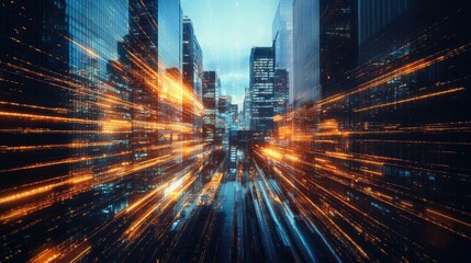 Poster - Fast paced and ever changing landscape of a dynamic business environment. Abstract background