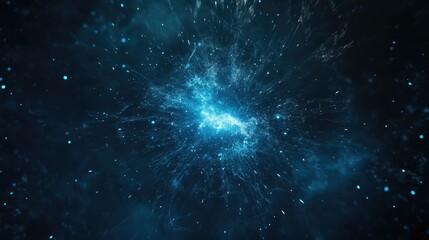 Poster - firework isolate PNG blue background
