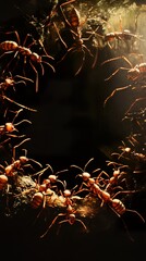 Wall Mural - Ants Colony: A Close-Up View of Nature's Wonders