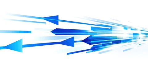 Poster - Blue and white image of arrows