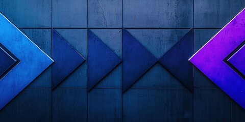 Aufkleber - Blue and purple background with arrows pointing to the right